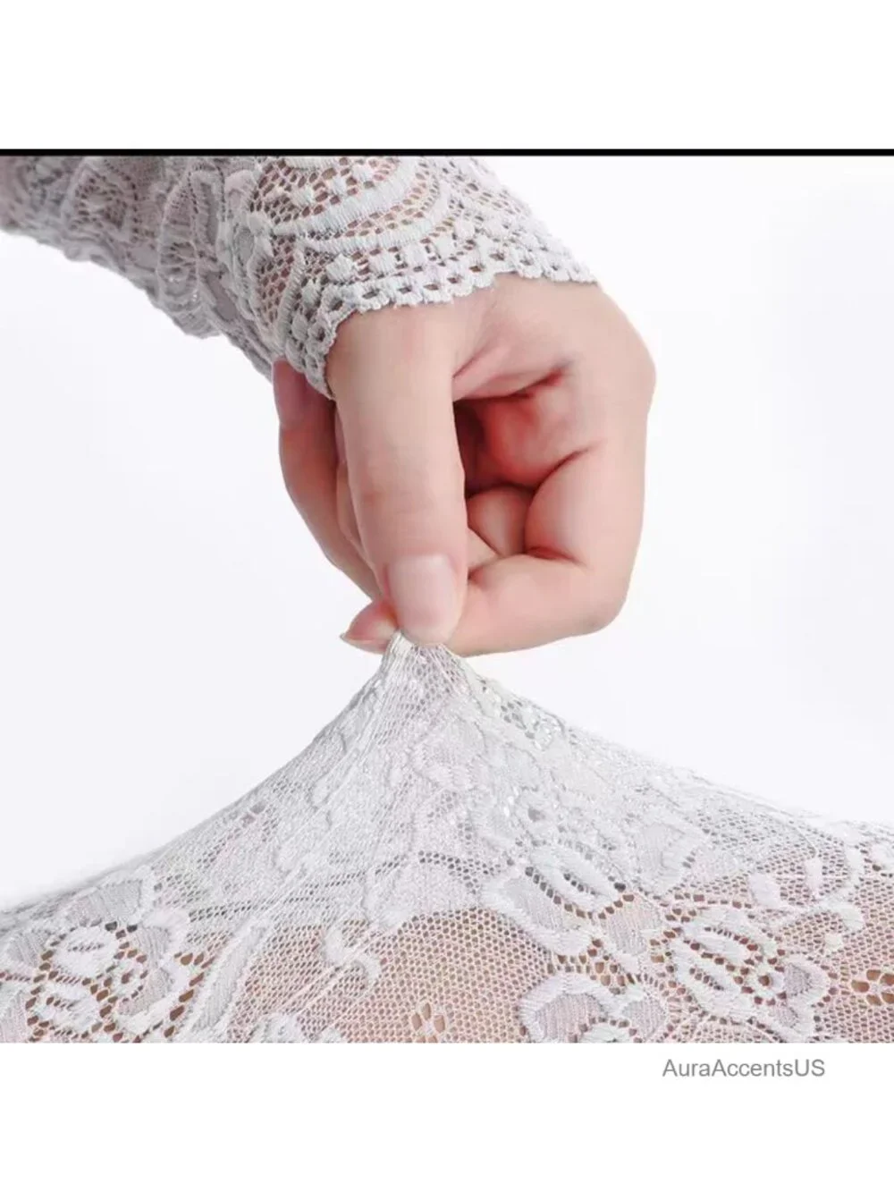 5 Pairs Women Lace Arm Sleeves Fingerless Floral Hollow Sleeves for Wedding